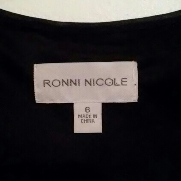 Ronni Nicole Polka Dot Ruffled Dress Black White Size 6 - Picture 4 of 6